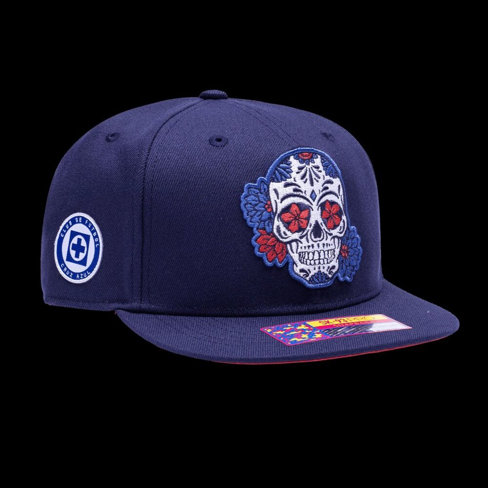Fan Ink Liga MX Cruz Azul Day of the Dead Dia de Los Muertos Snapback Hat Cap